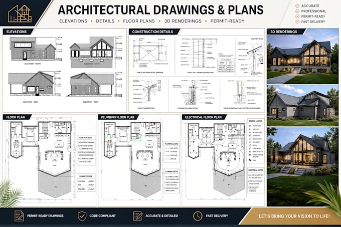 city permit blueprints architect, 2d floor plan, house, patio, adu, garage, deck