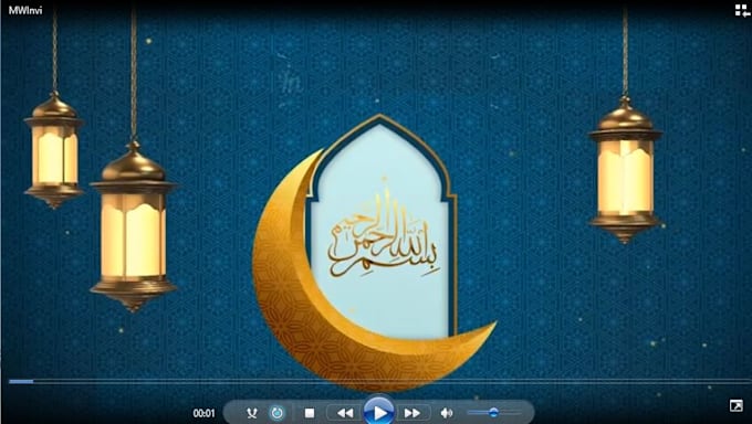 create islamic wedding invitation video