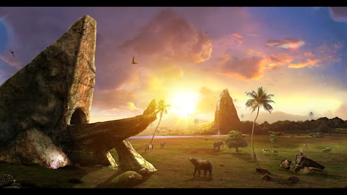 give animation to your matte painting and  static images