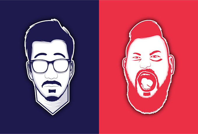 do minimalist flat line vector avatar or portrait