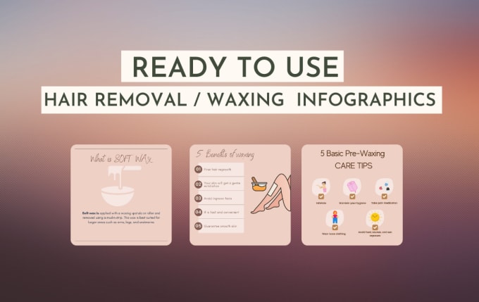Give 100 hair removal waxing infographics for instagram by Yuvrajvyas |  Fiverr