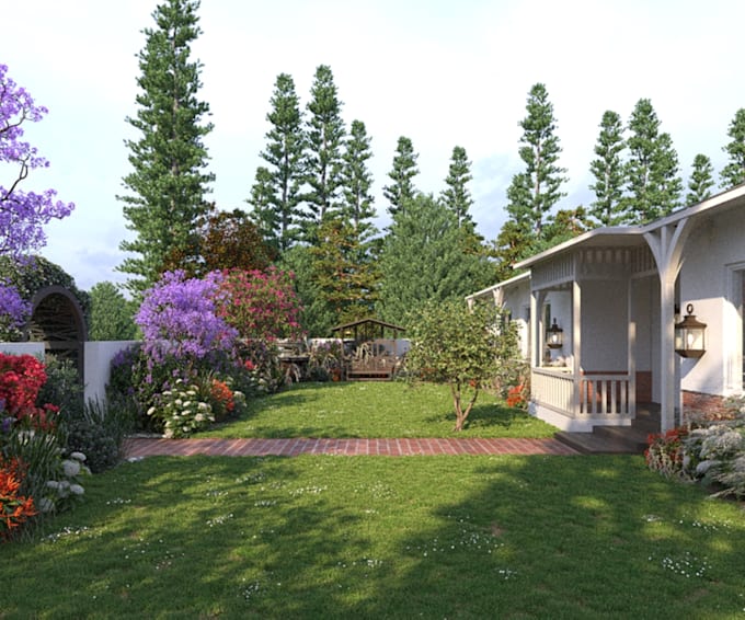 do landscape design and 3d renders
