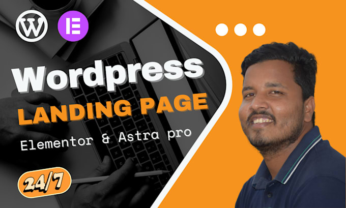 create a wordpress website or landing page using elementor and astra pro