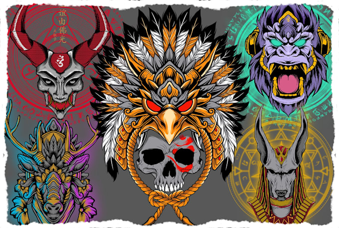 custom illustration for t shirt design