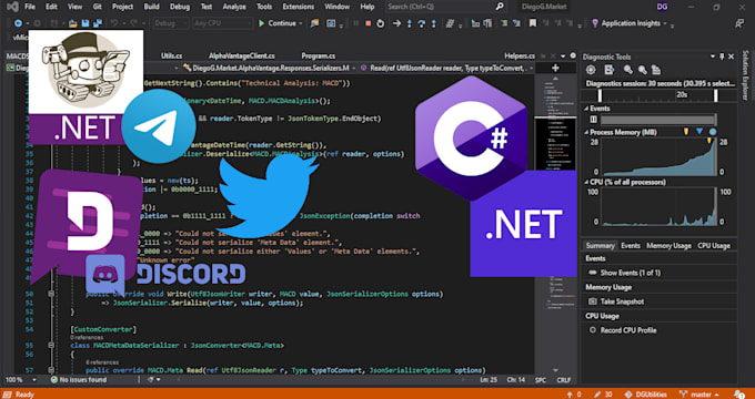 develop a discord, telegram or twitter bot for you