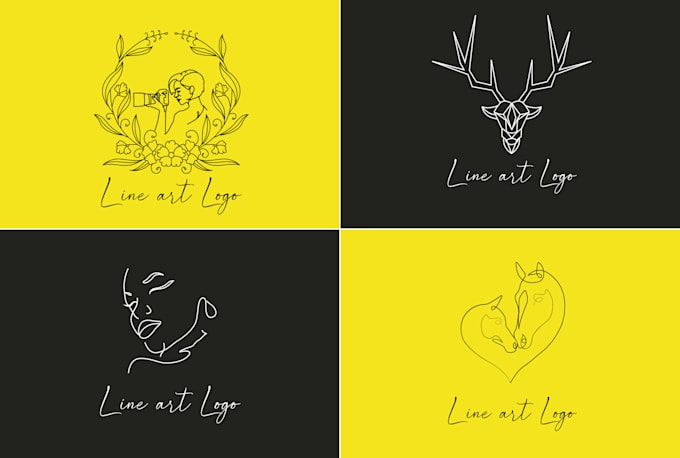 design minimalist line art logo from your image