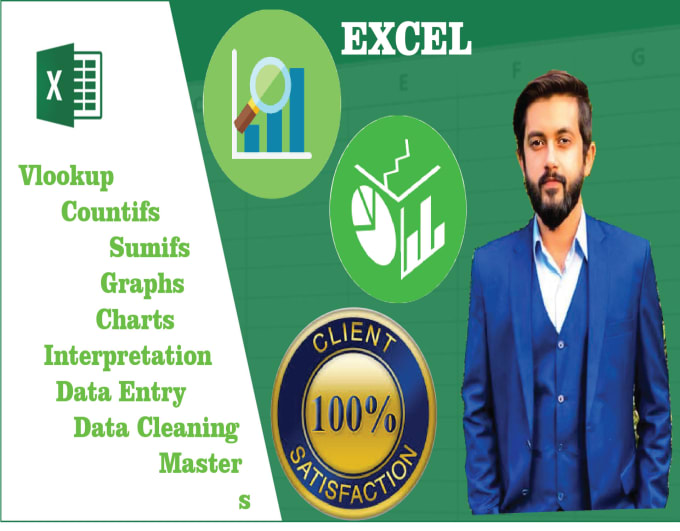 Do graph vlookup sumif countif pivot table data entry and interpretation by tayyabjaveid 
