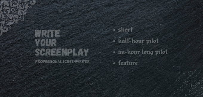 turn your idea or book into a screenplay