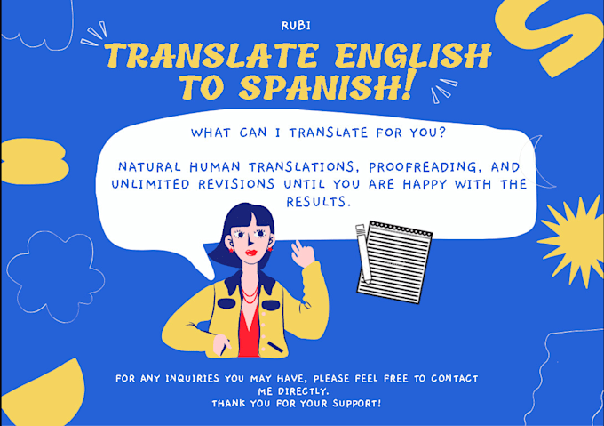 Help You Translate From English To Spanish By Rubymargarita Fiverr Help You Translate From English To Spanish By Rubymargarita Fiverr