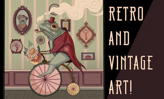 draw in a vintage cartoon style