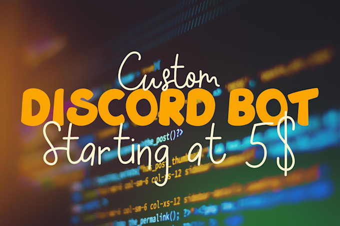 Create custom discord bot by Captainkabster | Fiverr