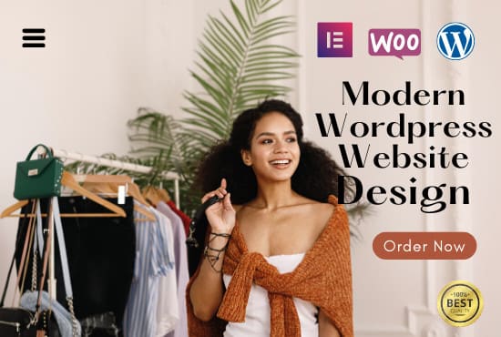 create modern wordpress website design, woocommerce website and blog