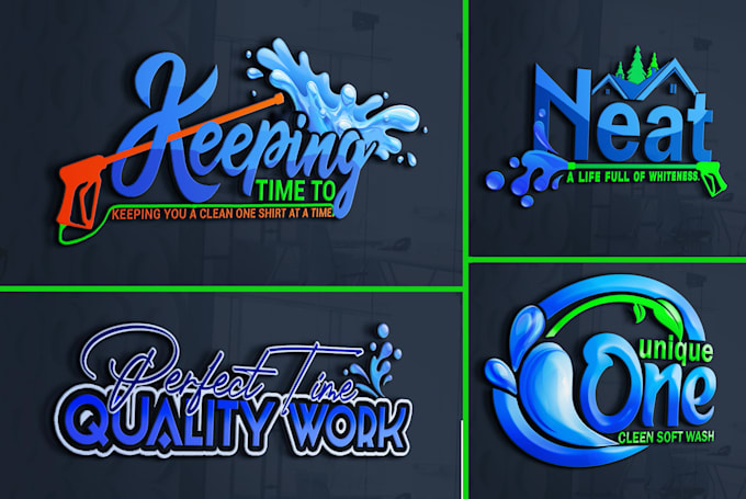 do pressure washing,cleaning,power washing, home ,3d logo
