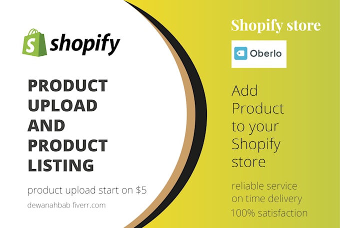 shopify store product listing and upload products