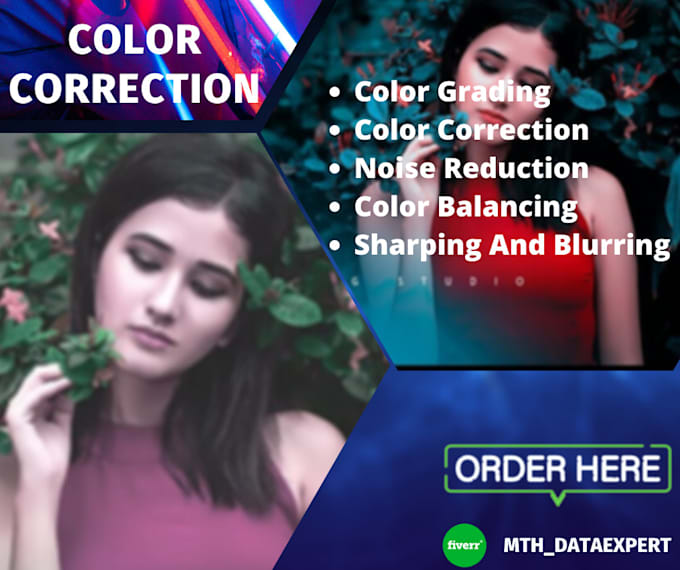 do professional video color correction and grading