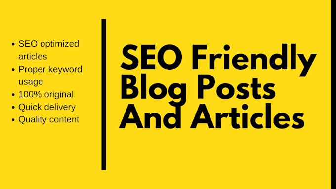write high quality articles and blog posts for you