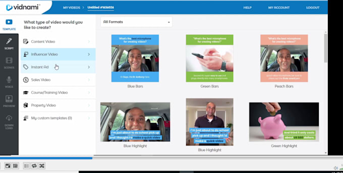 create amazing videos using content samurai