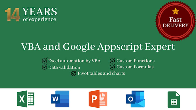 create excel and google worksheets with advanced formulas, vba and charts