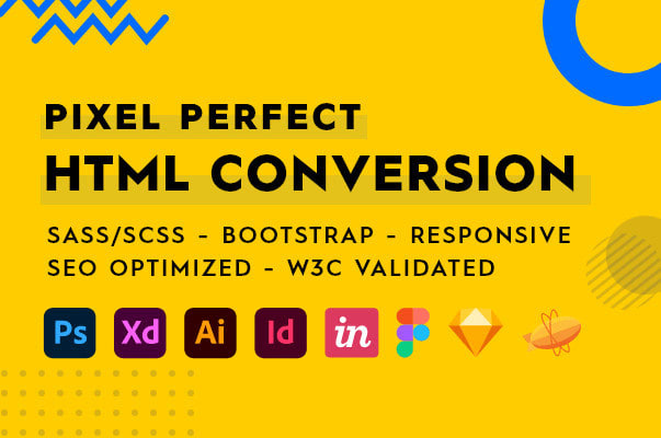 Convert psd to html css bootstrap 5 responsive by Parveenkumar64 | Fiverr