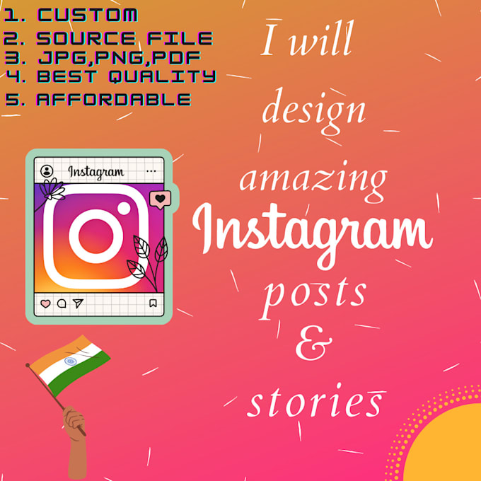 Design amazing instagram posts for your business by Dipayansar | Fiverr