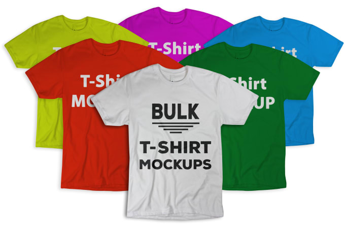 Create bulk tshirt mockups or logo mock up with your designs by ...