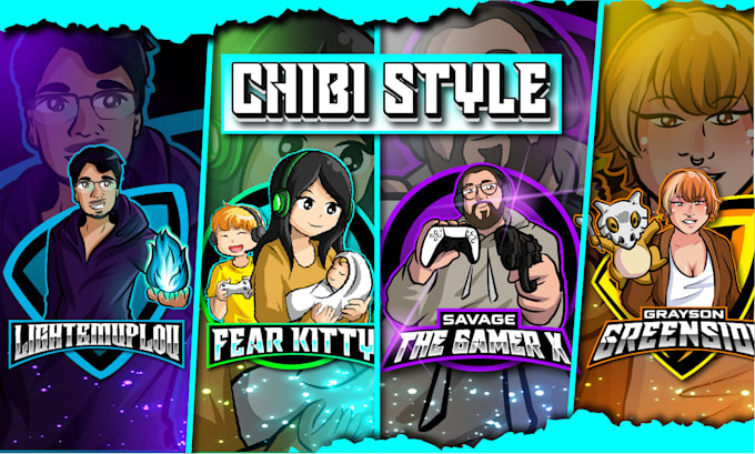 design a custom twitch overlay pack and gaming logo