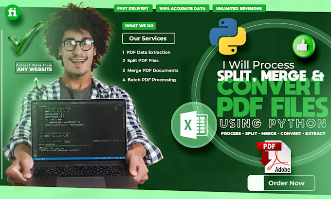 process, split, merge and convert PDF files using python