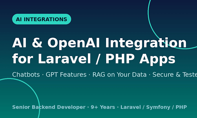integrate openai and ai chatbot features into your laravel or PHP web app
