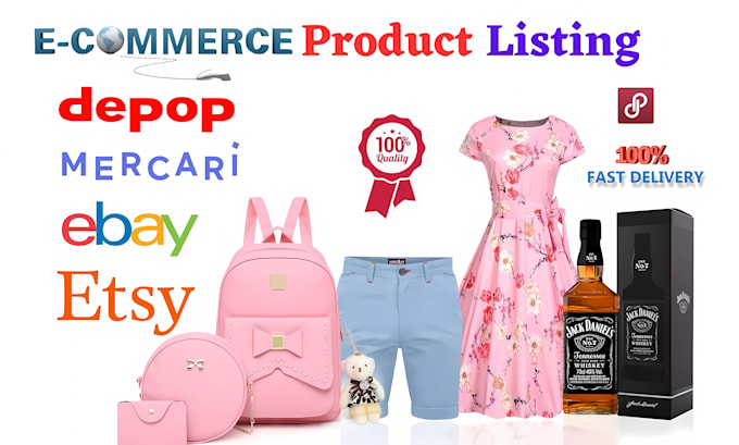 do upload product listing, cross listing on etsy, depop, vinted, poshmark store