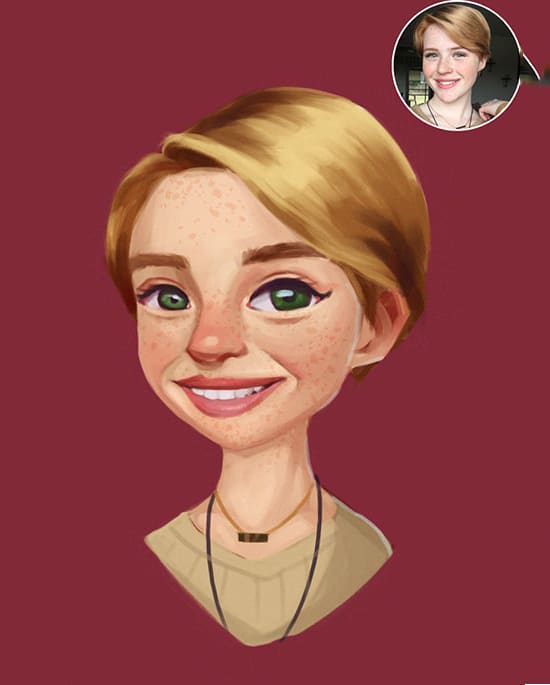 do a cartoon portrait