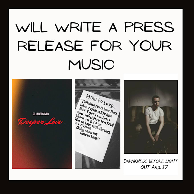 write a press release for your new music