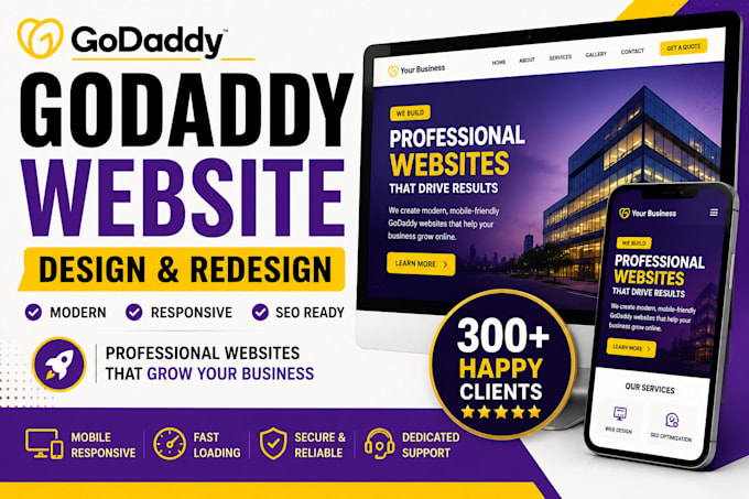 design or redesign a professional godaddy website