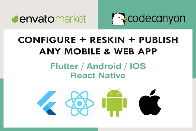 reskin, redesign, rebrand flutter app or any codecanyon app