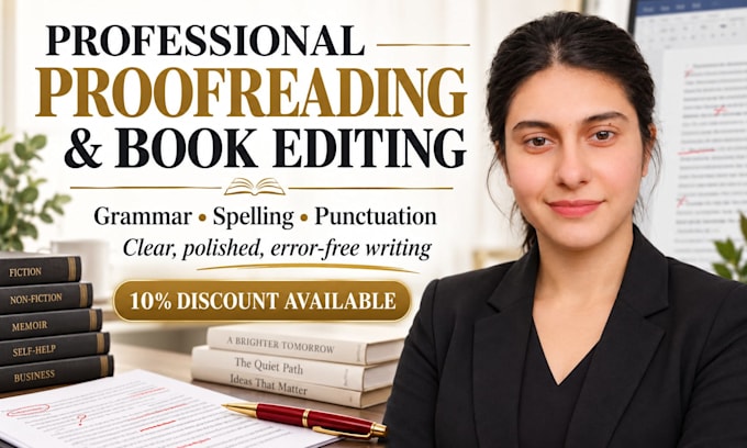 professionally edit and proofread your book or document