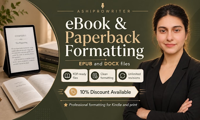 proofread and format your ebook and paperback for amazon KDP