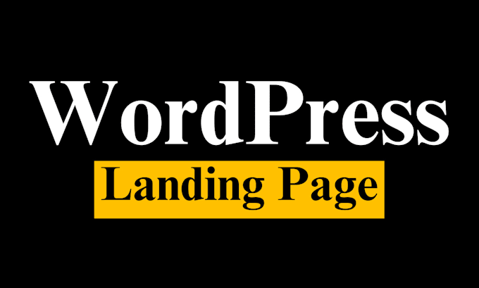 design elementor landing page or wordpress landing page