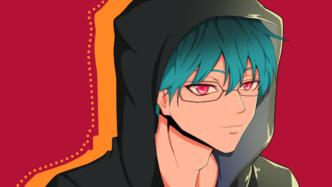 create anime illustration or fan art and model sheet