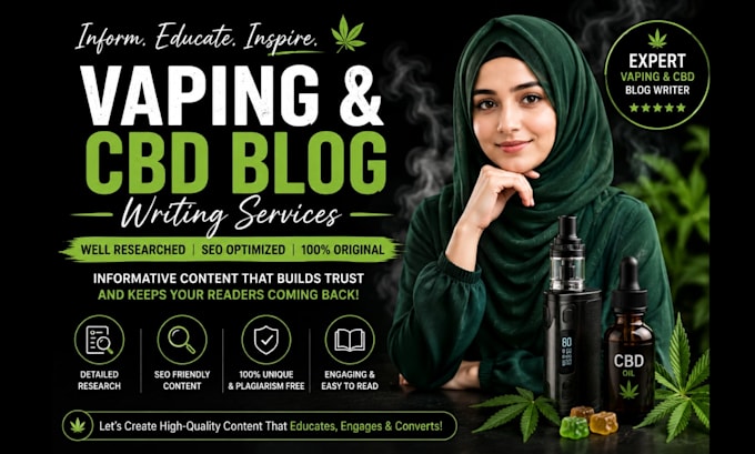 be your cbd, thc, marijuana, and vape SEO blog post writer