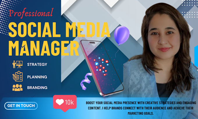 create content, design and manage posts on social media