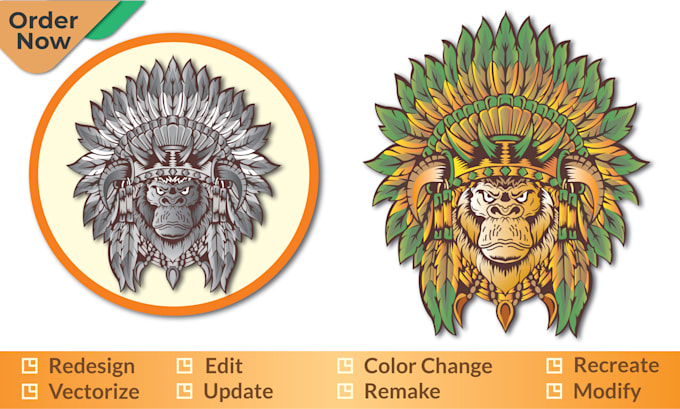 edit fix redesign redraw color change remake logo