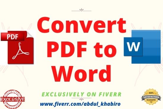 convert PDF to word and word to PDF