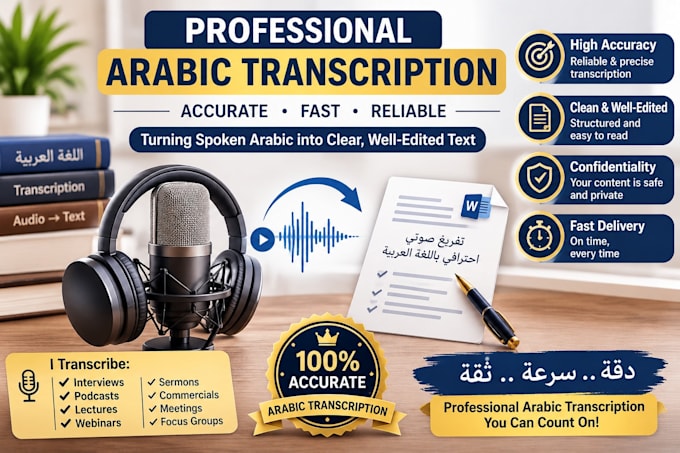 do a professional arabic transcription