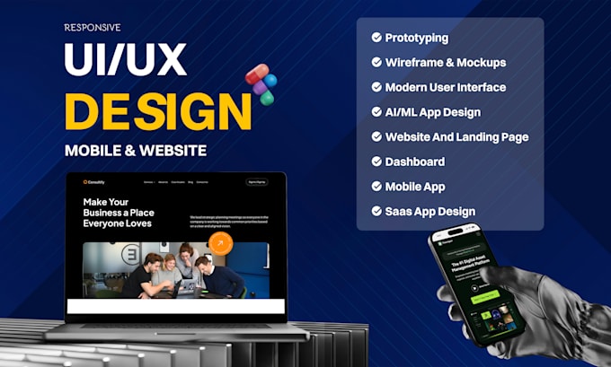 create professional UI UX design for websites, saas, and mobile apps