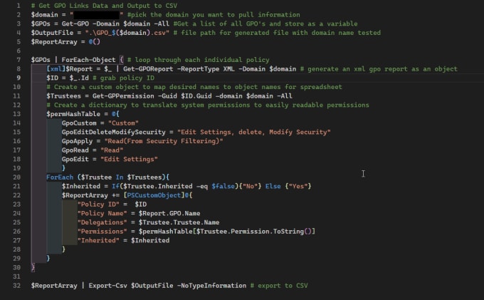 Hire a freelancer to write powershell script as per your requirements