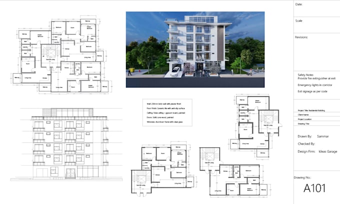 make 2d floor plan with details and dimensions