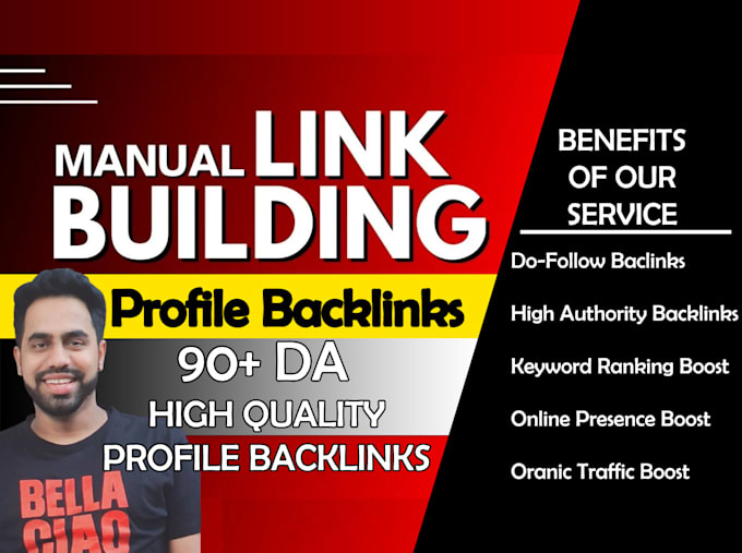 create manually do follow profile backlinks on 90 plus da websites