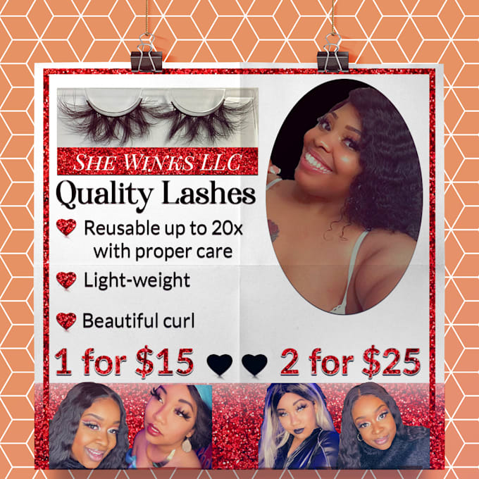 design a custom flyer or create for your beauty business
