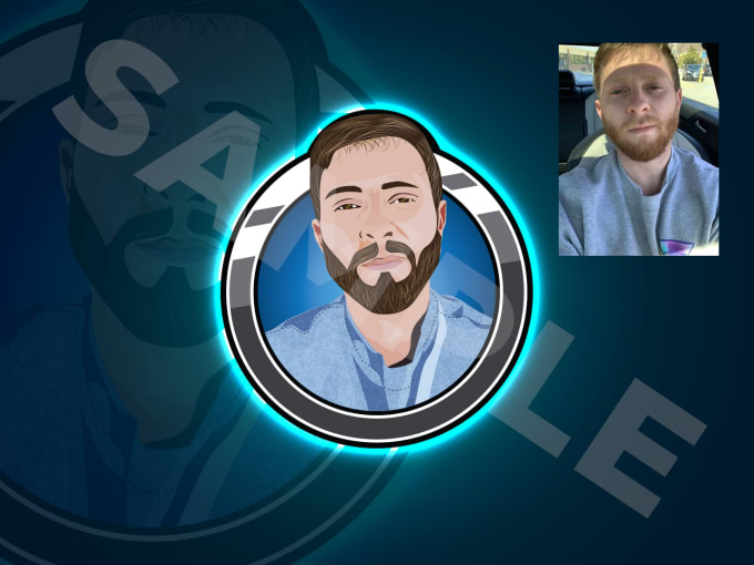 give you face illustration and gaming logo like pubg