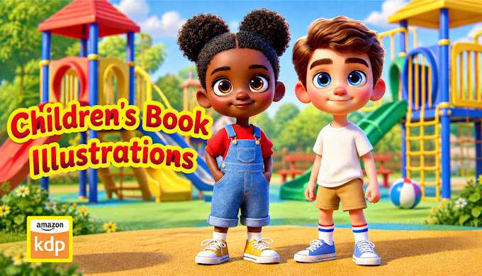 design children story book, storybook illustration, picture book illustration
