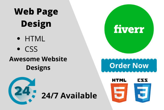 Design web page using html and css by Saad_gull | Fiverr